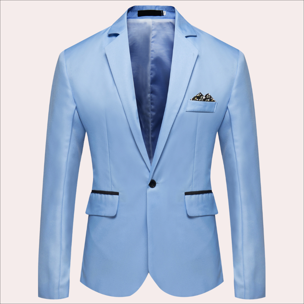 Benedict | Men's Plain Blazer | Single Button Business Jacket-Men Blazer-Eltrendio
