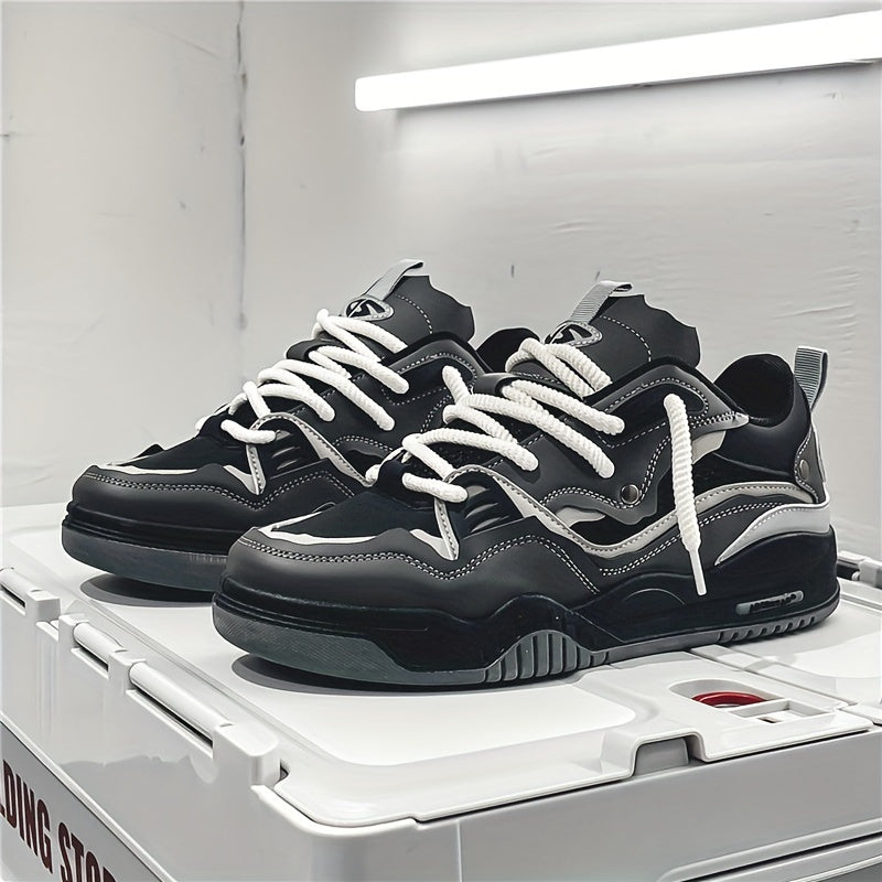 Blackstone | Men’s Lace Up Sneakers | Panel Detail Chunky Sole Casual Footwear-Men Shoes-Eltrendio
