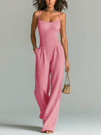 Amber | Wide-Leg Ribbed Knit Jumpsuit - Image 10
