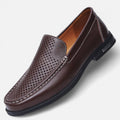 Bromley | Men’s Perforated Slip On Loafers | Moc Toe Low Heel Casual Footwear-Men Shoes-Eltrendio