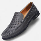 Bromley | Men’s Perforated Slip On Loafers | Moc Toe Low Heel Casual Footwear-Men Shoes-Eltrendio