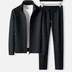 Brookfield | Men’s Three Piece Tracksuit Set | Zip Jacket Drawstring Trousers Casual Wear-Men Outfit Set-Eltrendio