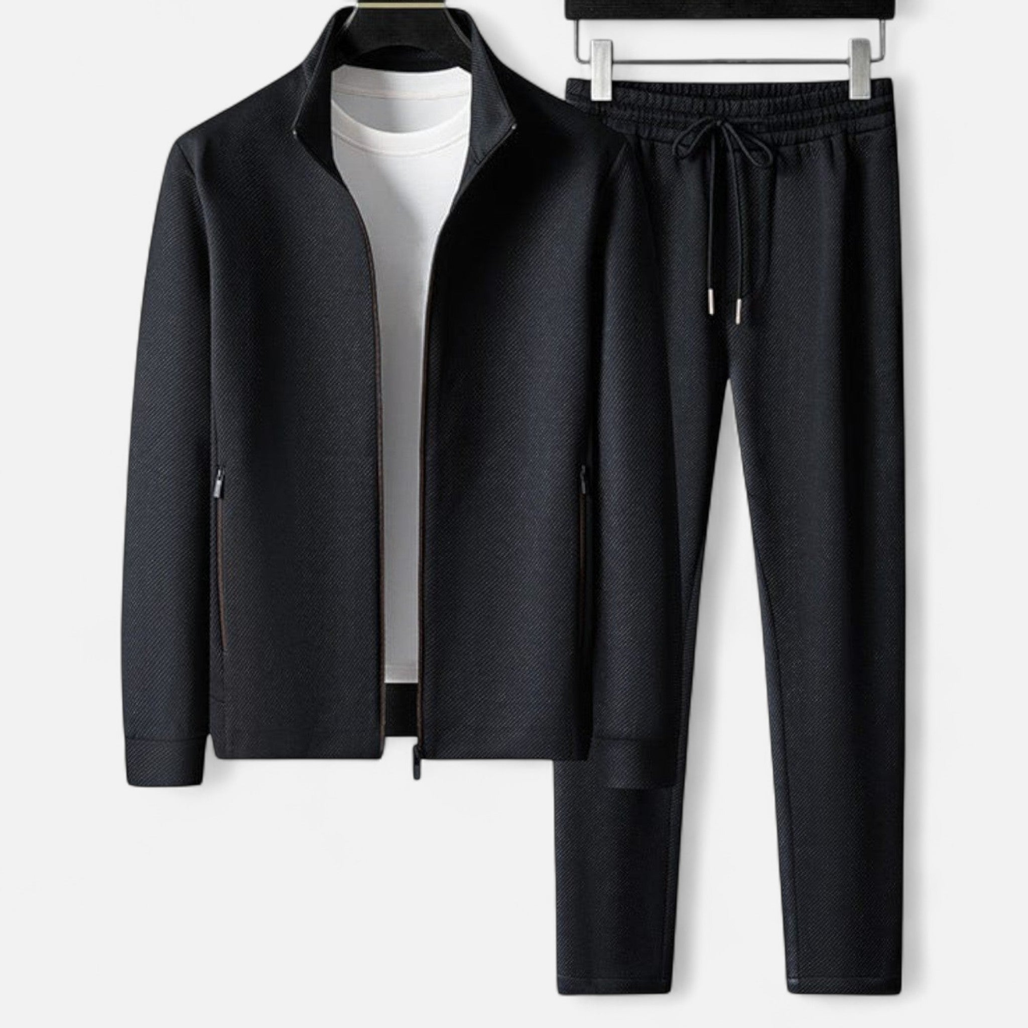 Brookfield | Men’s Three Piece Tracksuit Set | Zip Jacket Drawstring Trousers Casual Wear-Men Outfit Set-Eltrendio