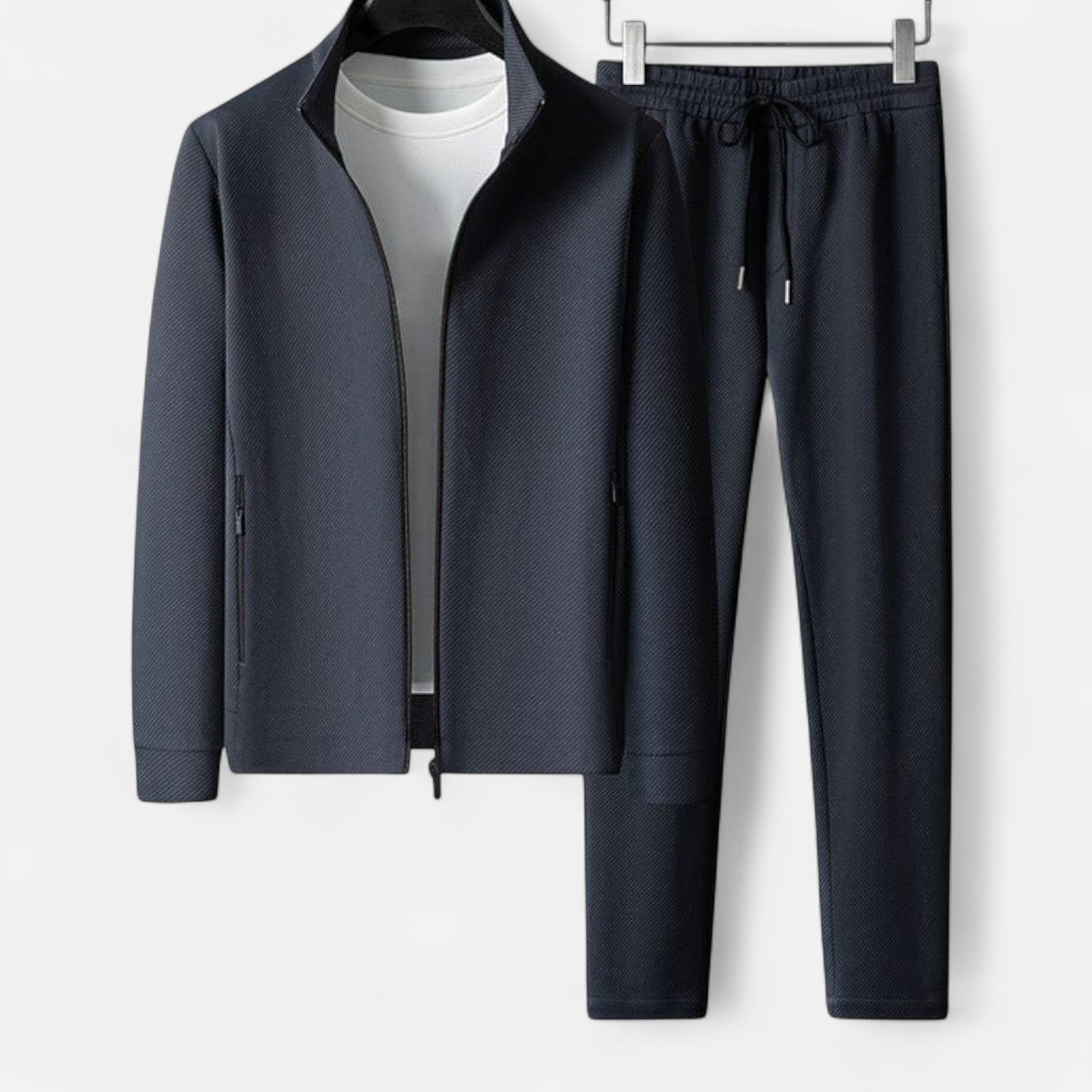 Brookfield | Men’s Three Piece Tracksuit Set | Zip Jacket Drawstring Trousers Casual Wear-Men Outfit Set-Eltrendio