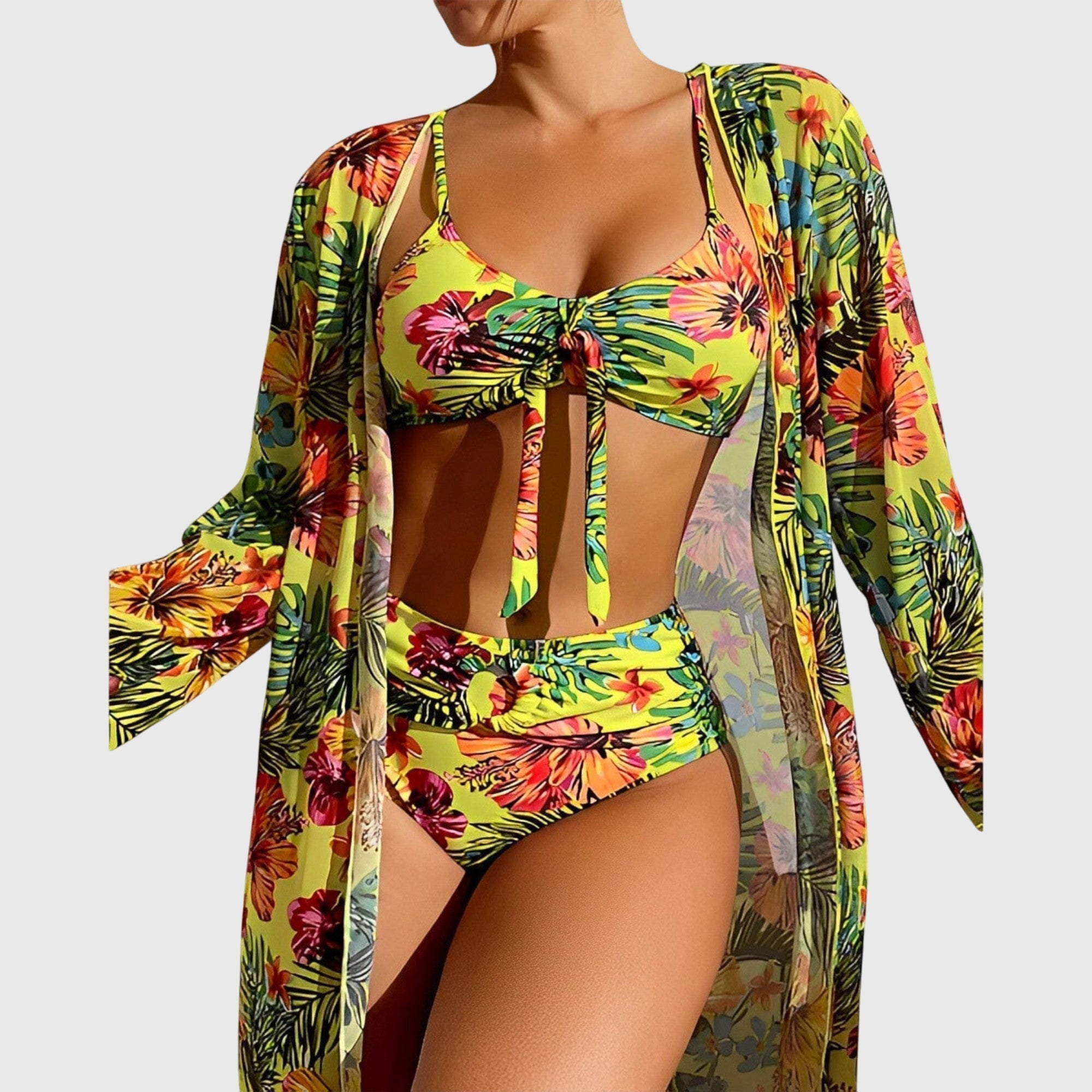 Tankini Sets | Three Piece Bikini Cover Up-Women Swimsuit-Eltrendio