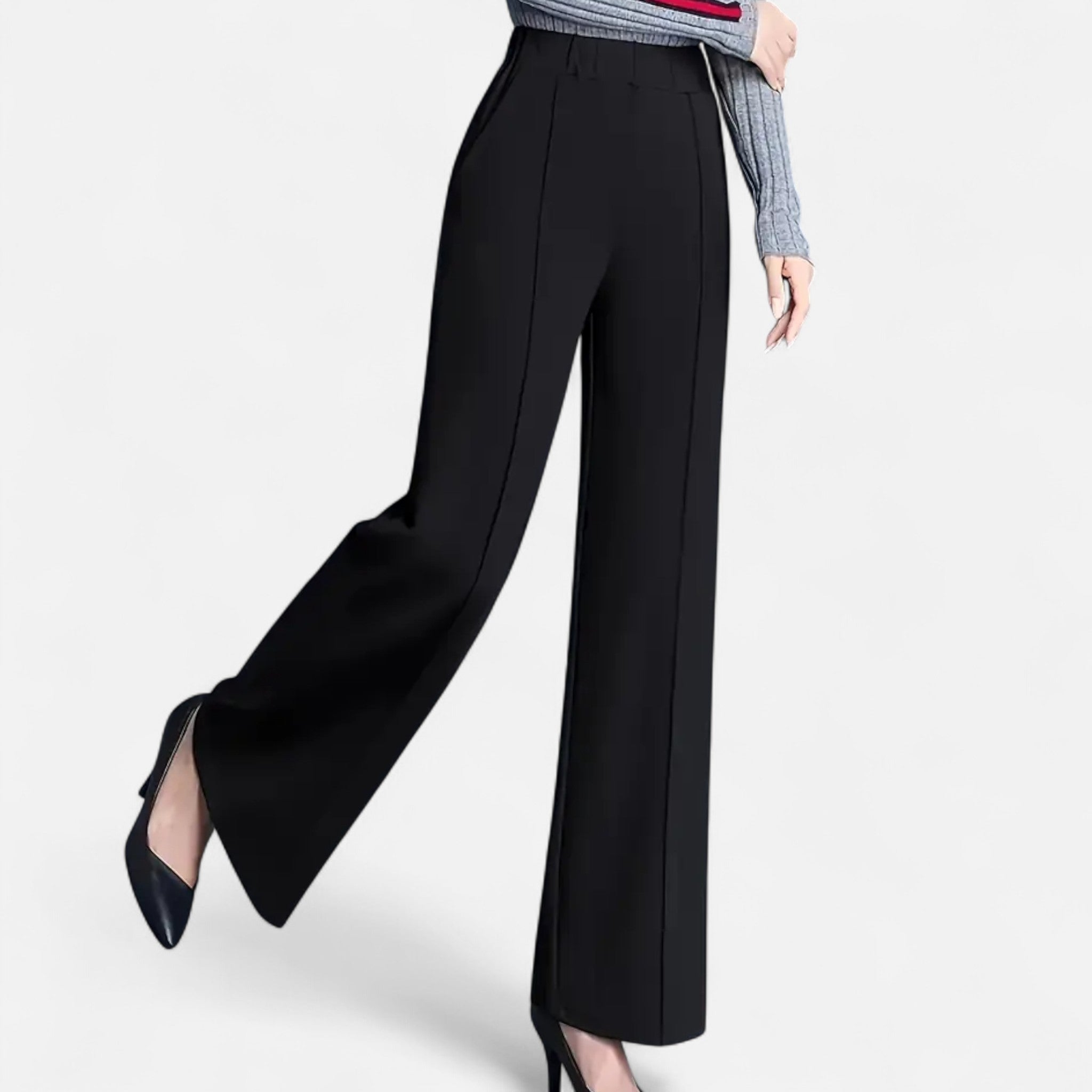 Women Trousers | High Waist Wide Leg Pants-Women Pants-Eltrendio