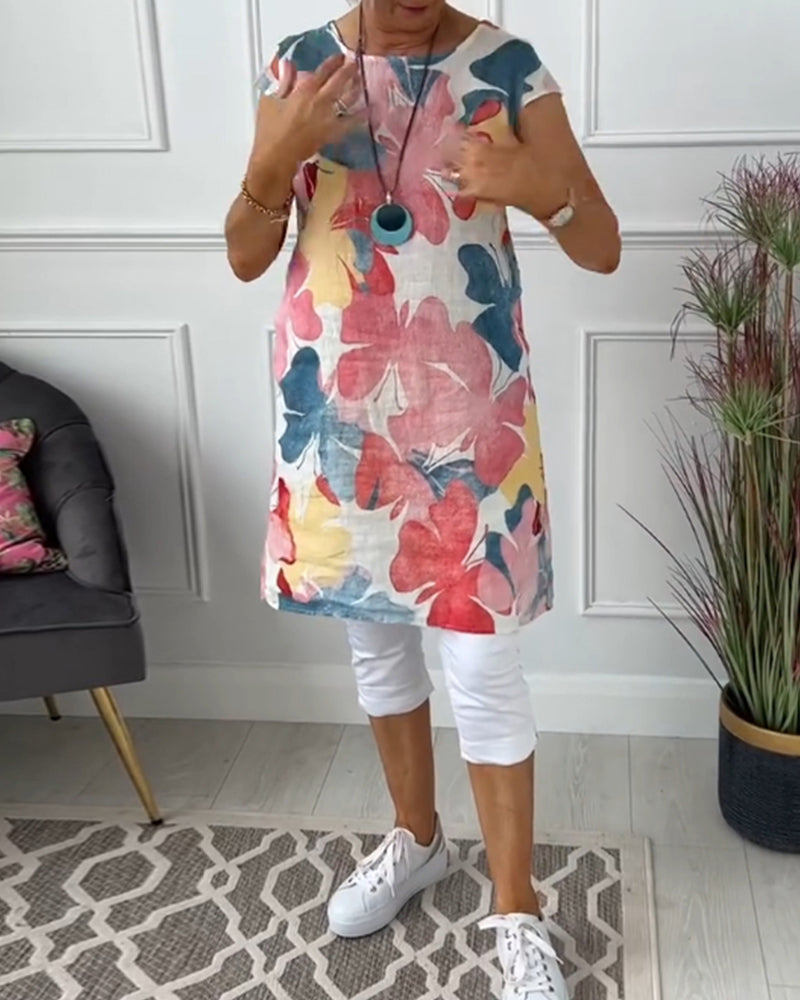 Women Dress | Floral Casual Midi Dress-Women Dress-Eltrendio