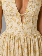 Camille | Women’s Mini Dress | Floral Print Puff Sleeve 3