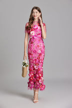 Celeste | Women’s Maxi Dress | Floral Appliqué Wedding Guest