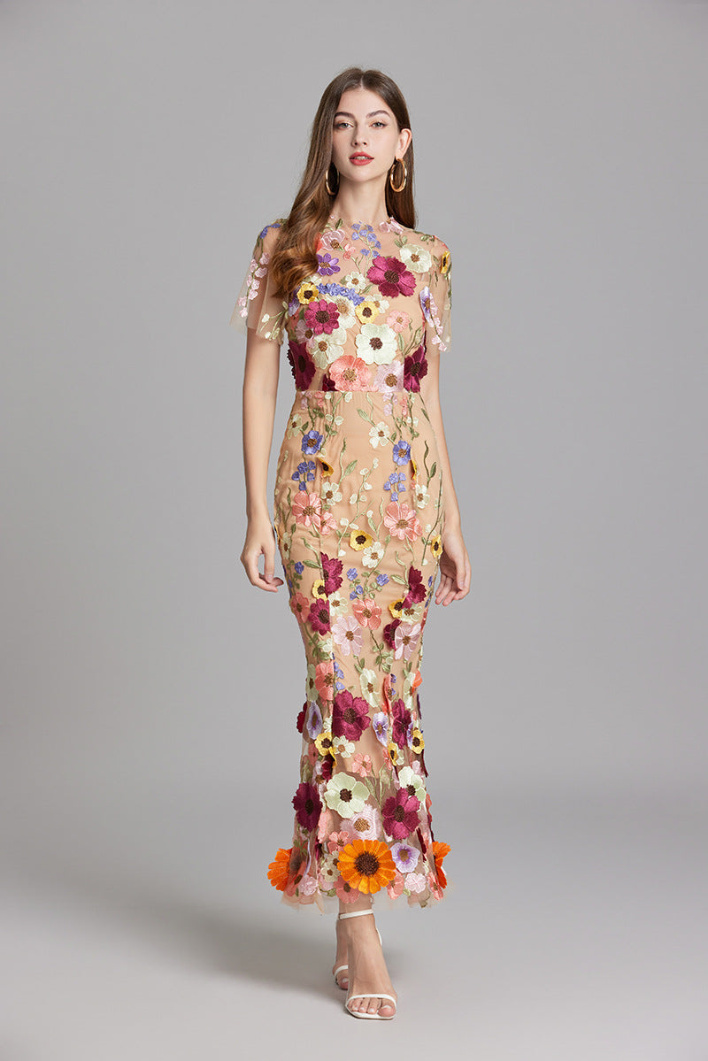 Celeste | Women’s Maxi Dress | Floral Appliqué Wedding Guest 3