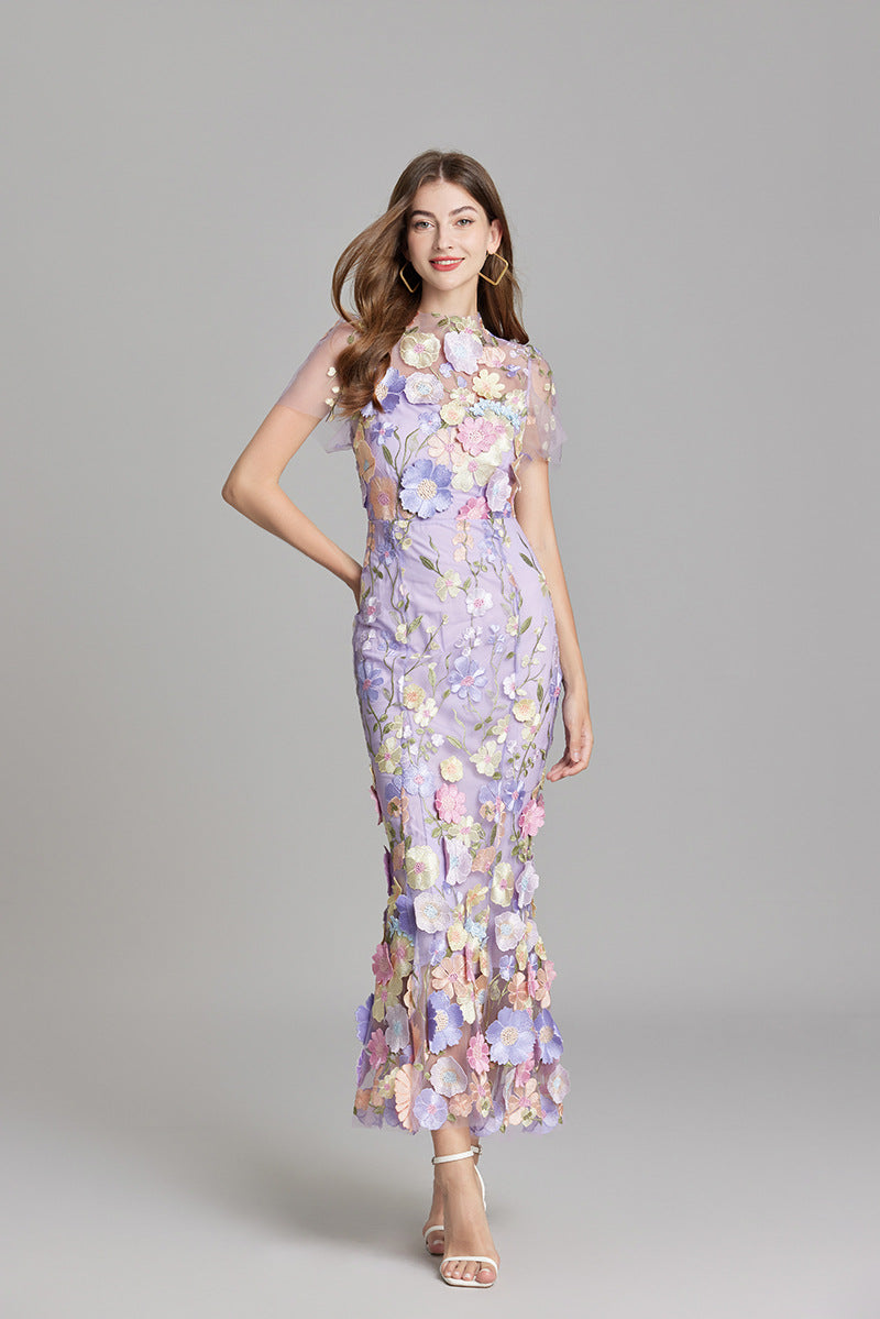 Celeste | Women’s Maxi Dress | Floral Appliqué Wedding Guest 5