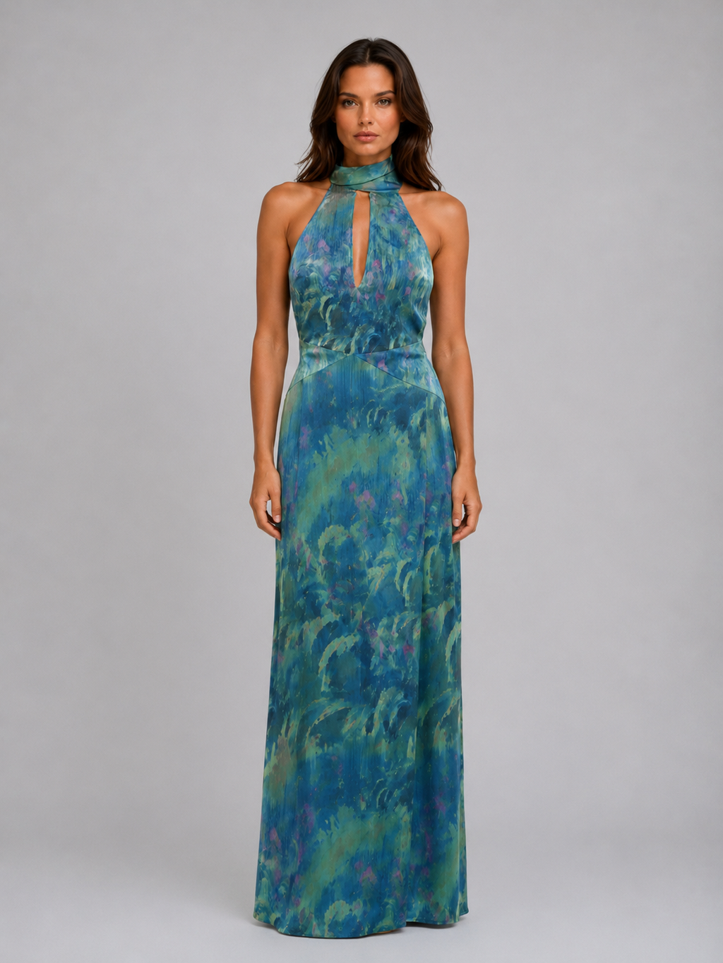 Celeste | Women’s Maxi Dress | Halter Neck Floral Wedding Guest