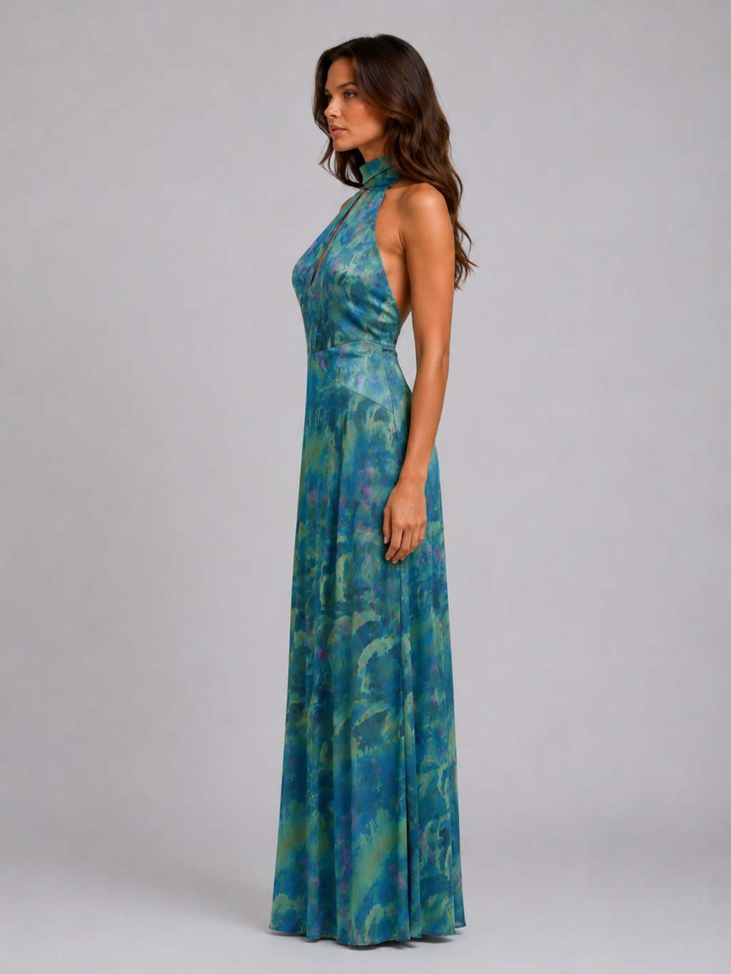 Celeste | Women’s Maxi Dress | Halter Neck Floral Wedding Guest 3