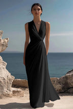 Celeste | Women’s Maxi Dress | Wrap V Neck Sleeveless