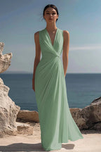 Celeste | Women’s Maxi Dress | Wrap V Neck Sleeveless