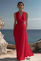 Celeste | Women’s Maxi Dress | Wrap V Neck Sleeveless