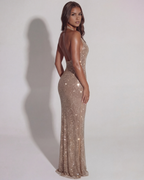 Aurea | Rhinestone Halter Maxi Dress - Image 6