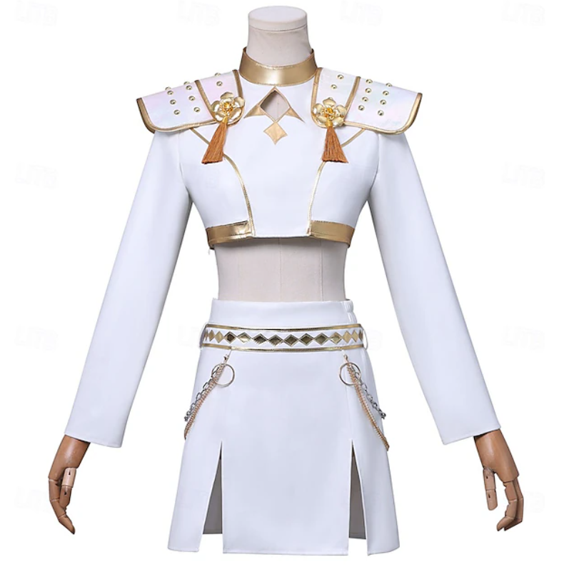 Charlotte | Women's Costume Skirt Set | Long Sleeve Chain Detail Cosplay Wear