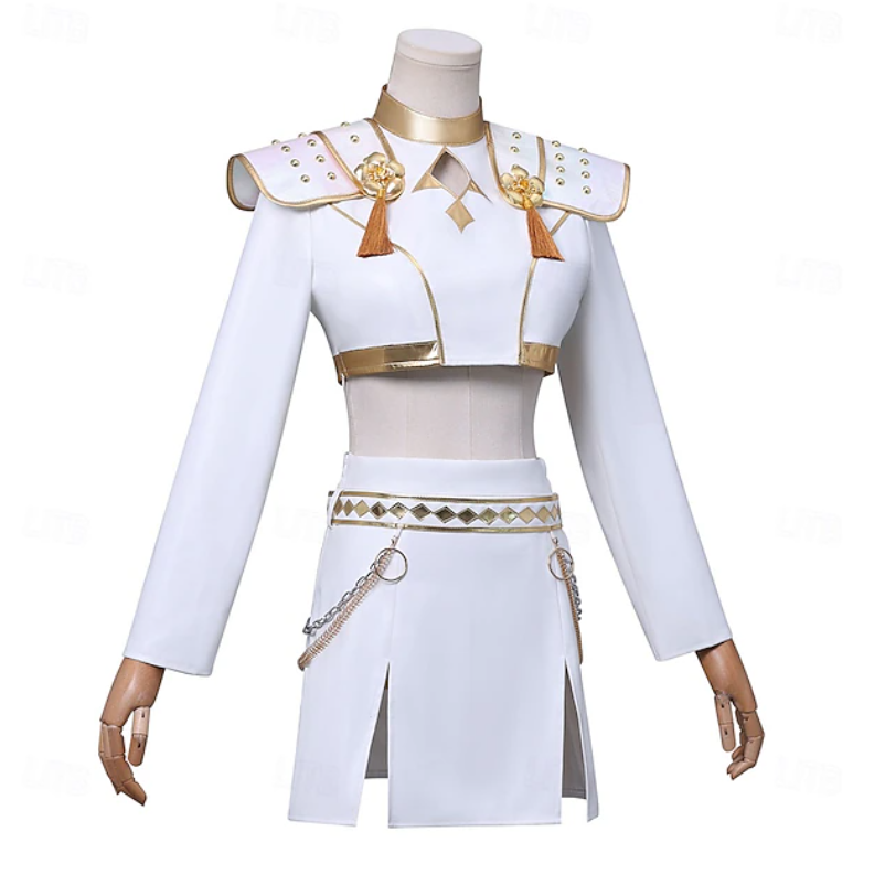 Charlotte | Women's Costume Skirt Set | Long Sleeve Chain Detail Cosplay Wear