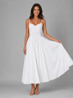 Clara | Women’s Midi Dress | Sweetheart Neck Strappy Wedding Guest 3
