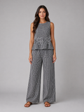 Colette | Women’s Two Piece Set | Sleeveless Wide Leg Floral