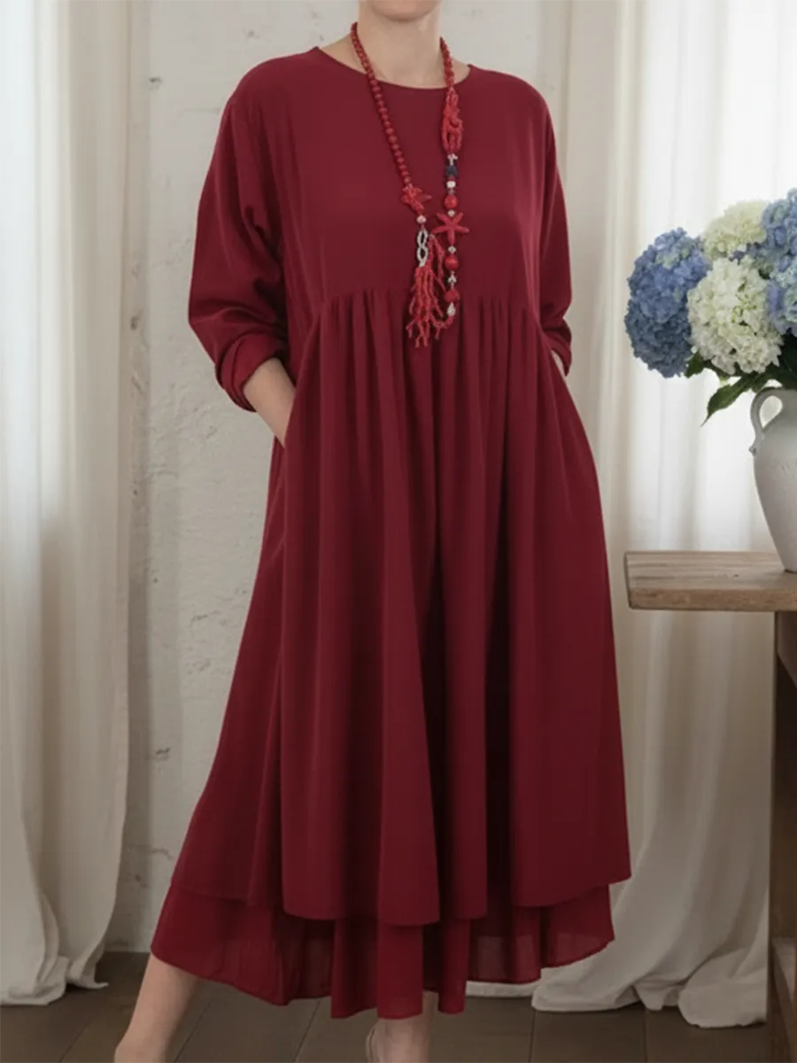 Women Dress | Relaxed Midi Everyday Dress-Women Shoes-Eltrendio