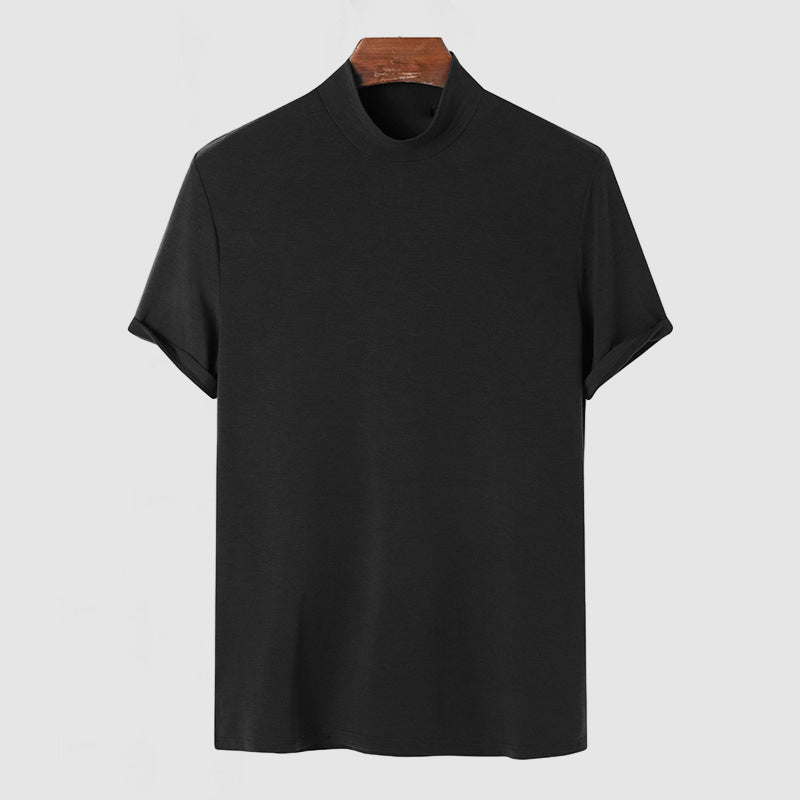 Northgate | Men’s Mock Neck T Shirt | Short Sleeve Solid Colour Smart Casual Wear-Men T-Shirt-Eltrendio