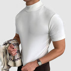 Northgate | Men’s Mock Neck T Shirt | Short Sleeve Solid Colour Smart Casual Wear-Men T-Shirt-Eltrendio