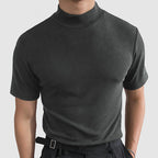 Northgate | Men’s Mock Neck T Shirt | Short Sleeve Solid Colour Smart Casual Wear-Men T-Shirt-Eltrendio