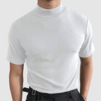 Northgate | Men’s Mock Neck T Shirt | Short Sleeve Solid Colour Smart Casual Wear-Men T-Shirt-Eltrendio