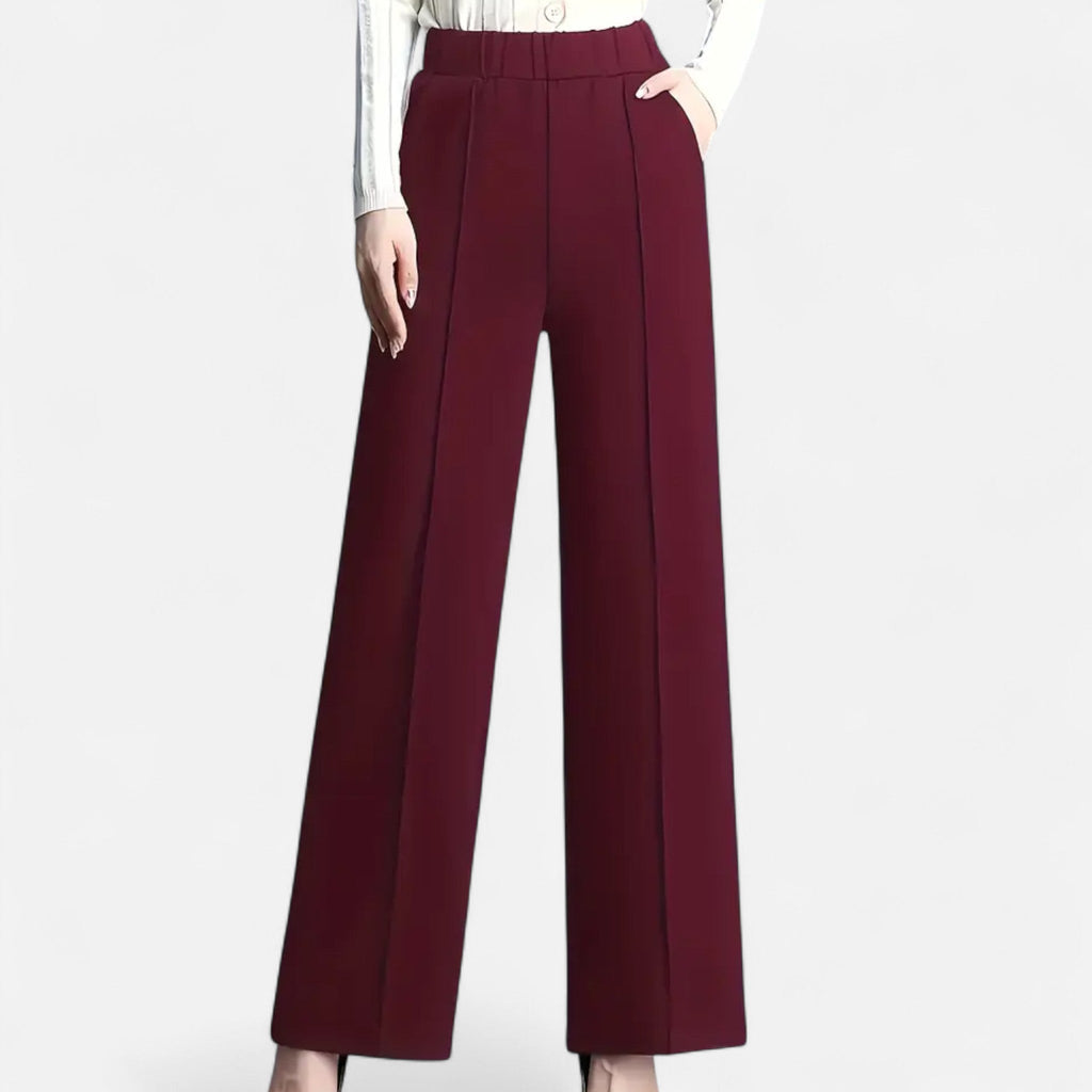 Women Trousers | High Waist Wide Leg Pants-Women Pants-Eltrendio