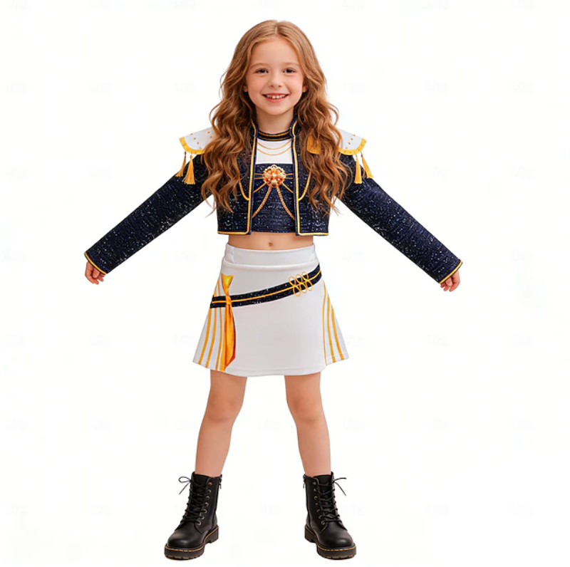 Daizy | Girls Performance Costume Set | Long Sleeve Top And Skirt Outfit