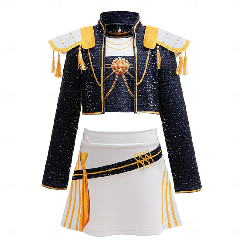 Daizy | Girls Performance Costume Set | Long Sleeve Top And Skirt Outfit