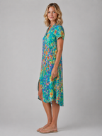 Daphne | Women’s Midi Dress | Floral Print Front Split 3