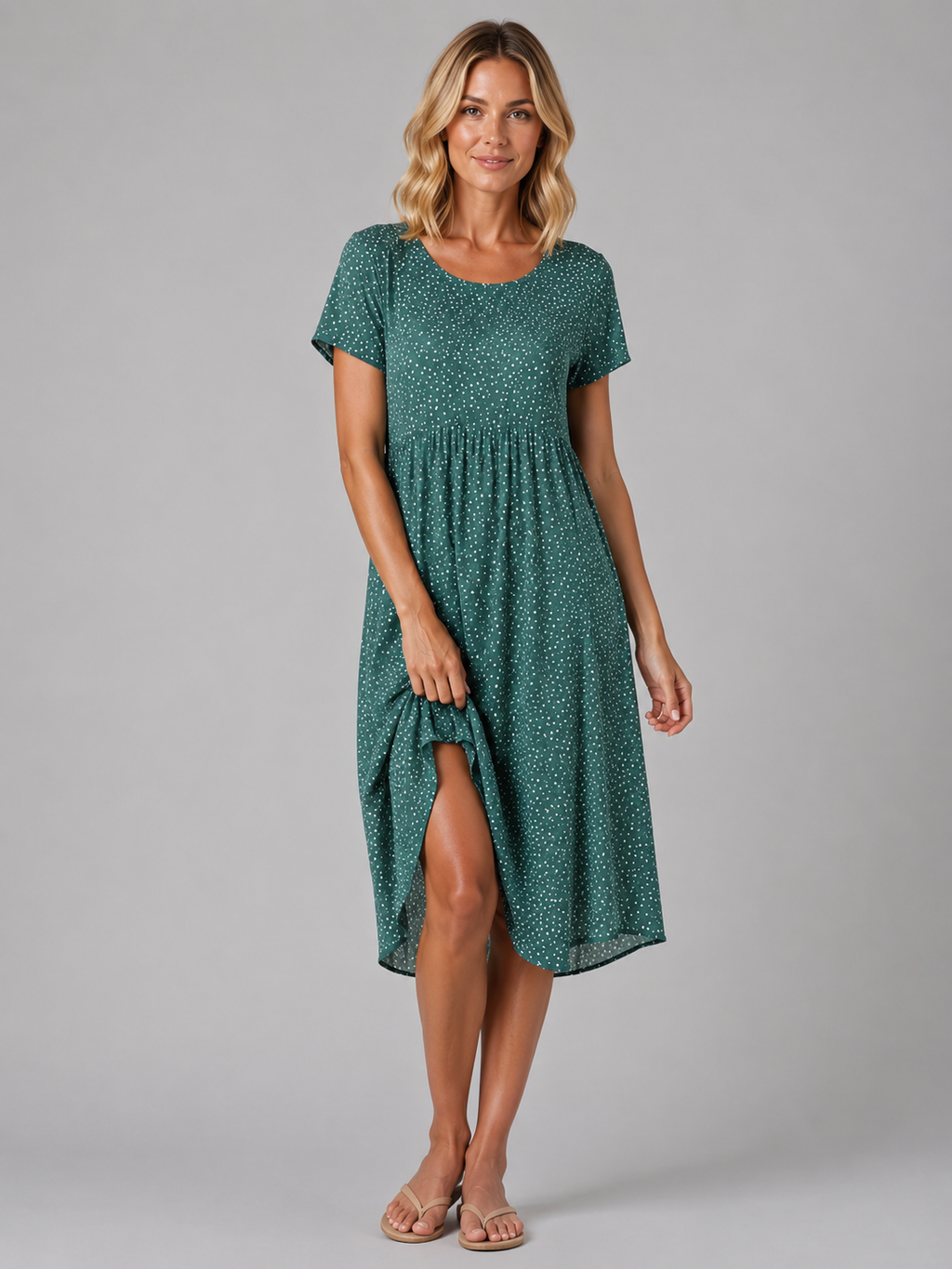 Daphne | Women’s Midi Dress | Floral Print Front Split 4