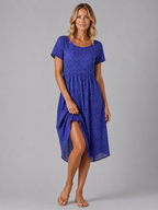 Daphne | Women’s Midi Dress | Floral Print Front Split 5
