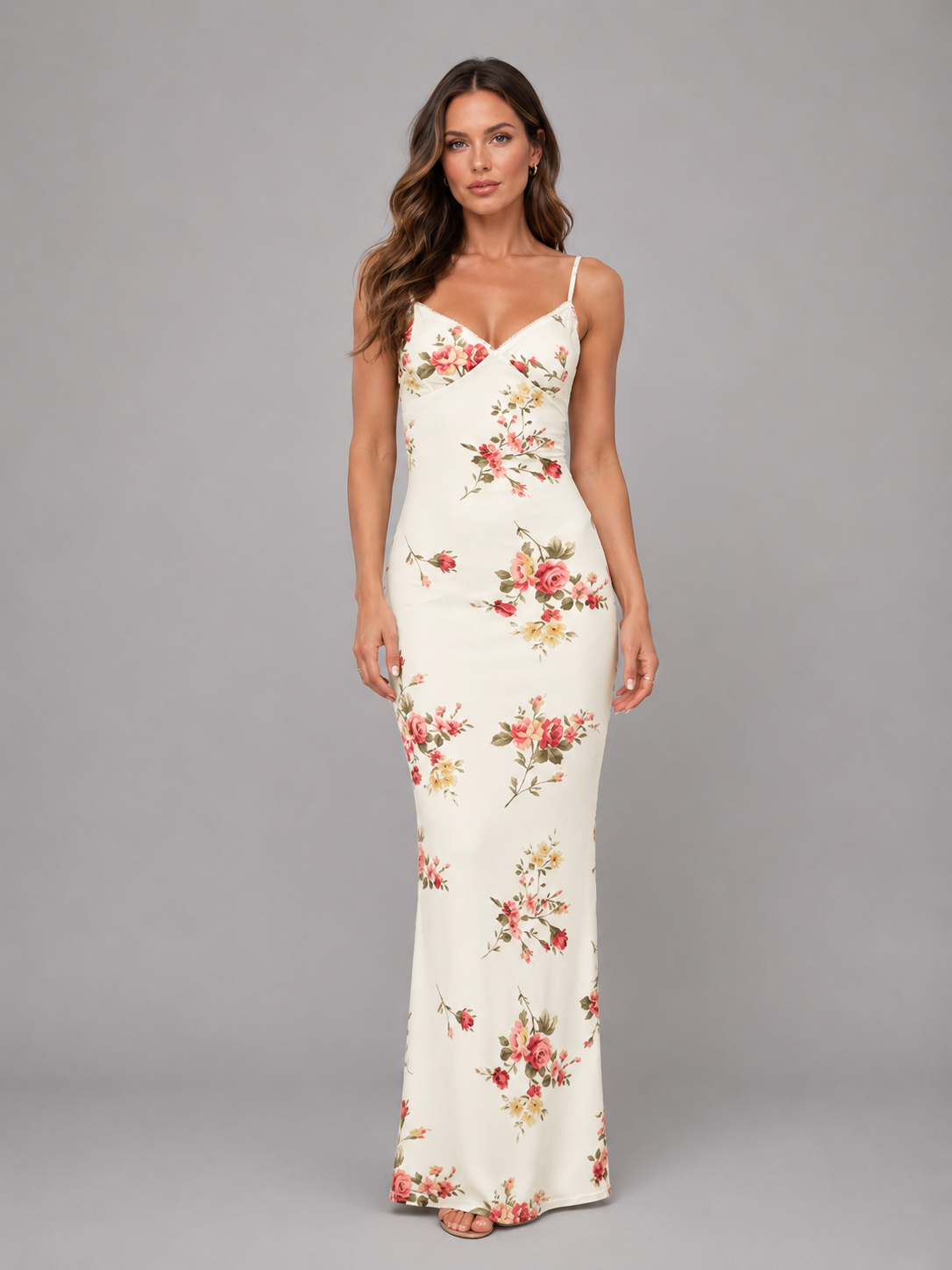 Elena | Women’s Maxi Dress | Strappy Floral Wedding Guest