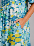 Women's Abstract Print Midi Dress with Pockets – Summer Holiday Style - Image 4