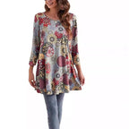 Amelia | Women's Swing Tunic Top | Mandala Print · Eltrendio