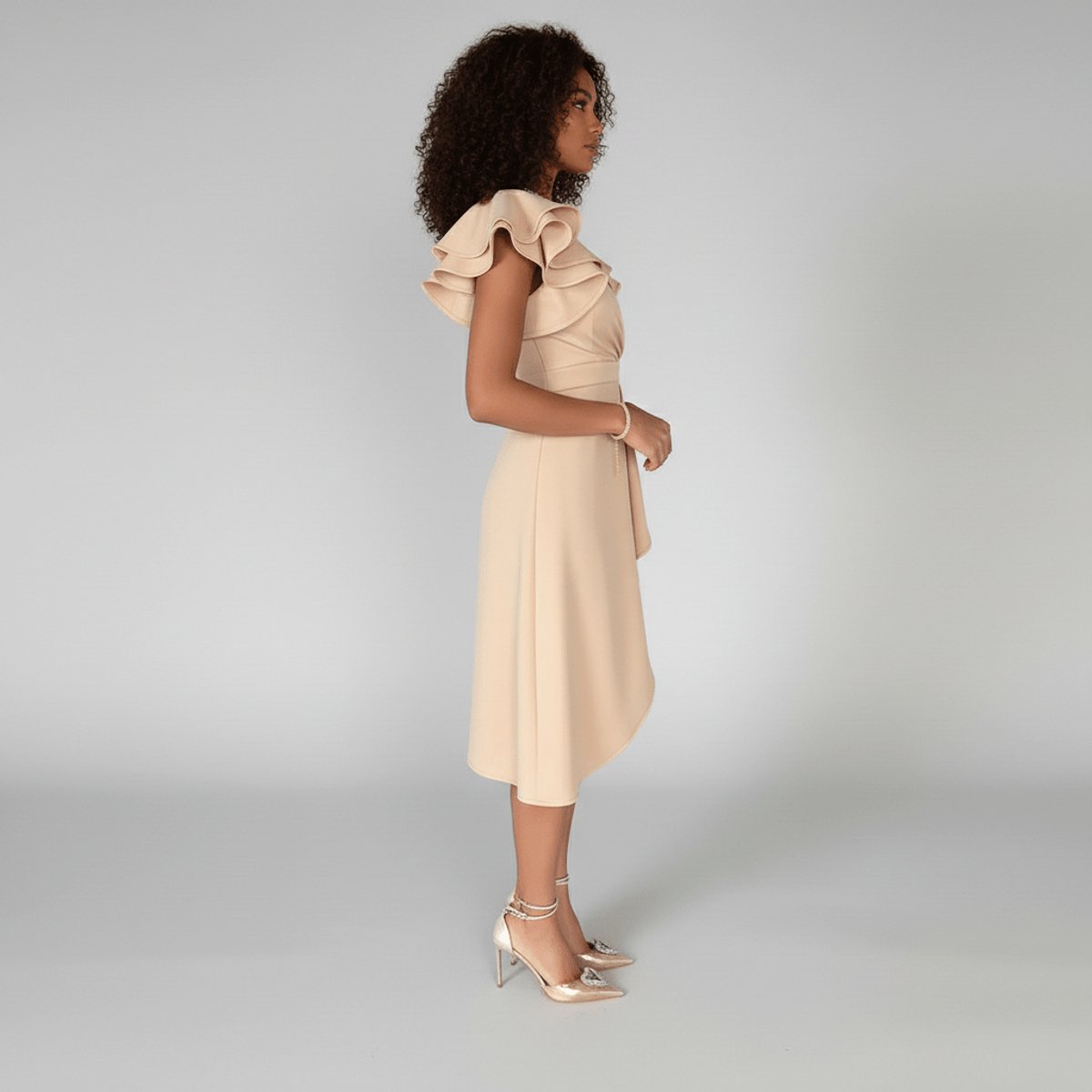 Amelia | Women's V-Neck Wrap Dress | Ruffle Sleeves · Eltrendio