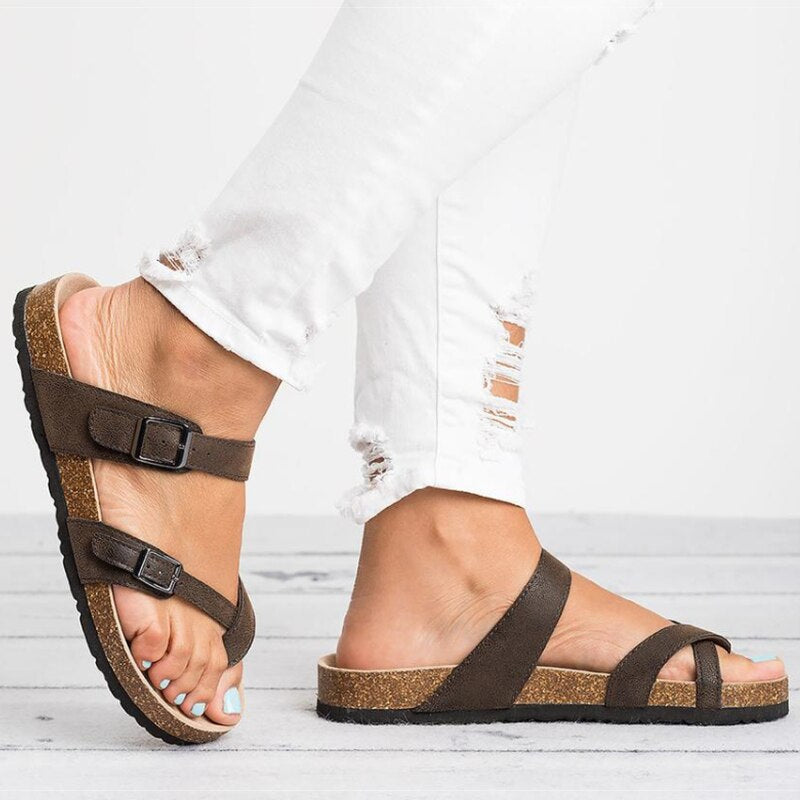 Charlotte | Women's Classic Sandals | Buckle Straps · Eltrendio