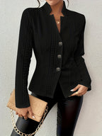 Charlotte | Women's Cable-Knit Jacket | Button-Front · Eltrendio