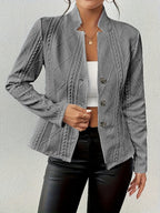 Charlotte | Women's Cable-Knit Jacket | Button-Front · Eltrendio