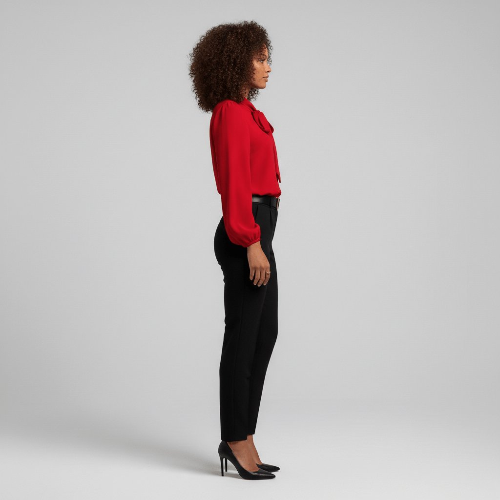 Charlotte | Women's Long-Sleeve Blouse | Bow-Tie Neck · Eltrendio