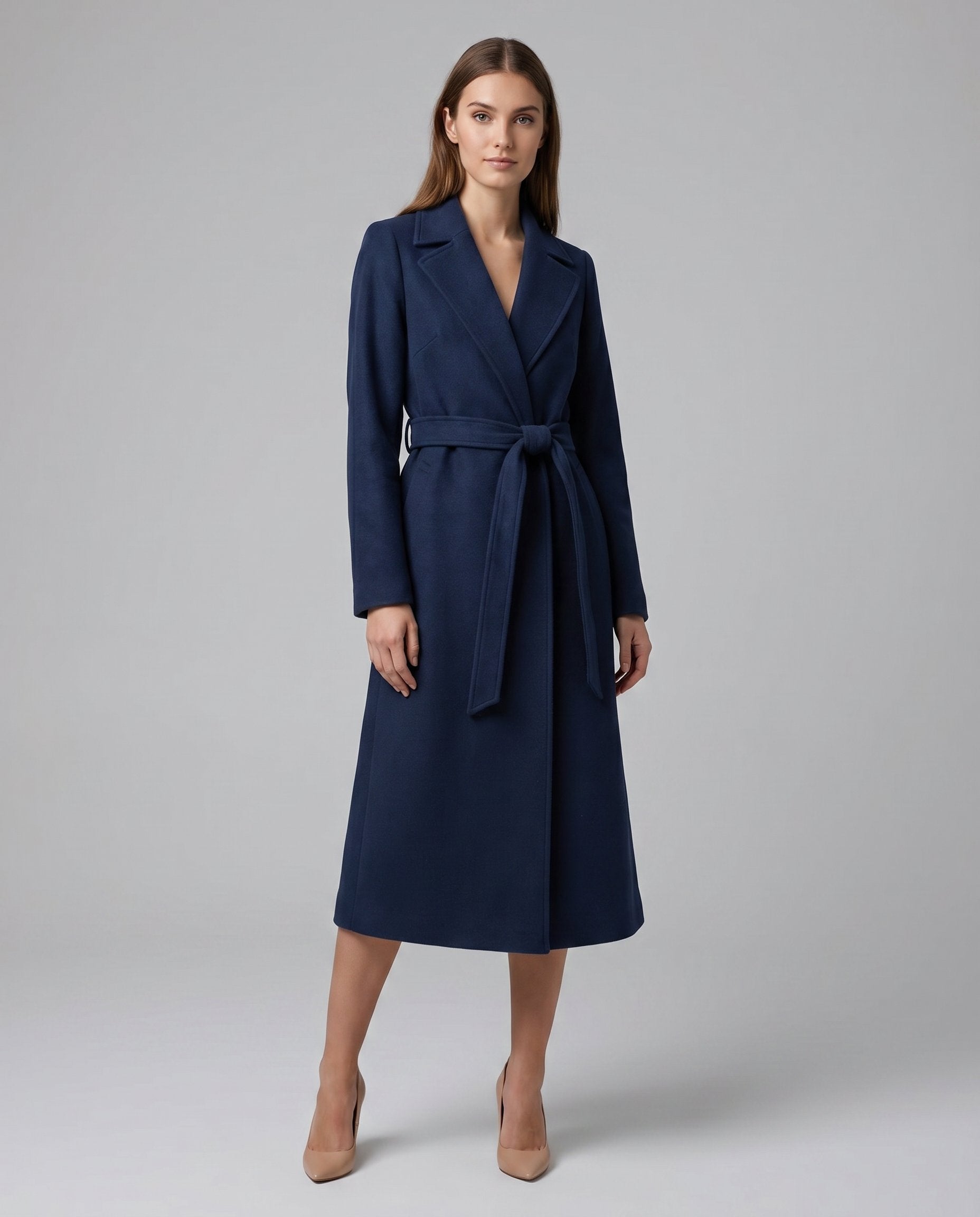 Charlotte | Women's Longline Coat | Belted Waist · Eltrendio