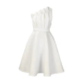 Charlotte | Women's One-Shoulder Dress | Pleated Bodice · Eltrendio