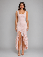 Charlotte | Women's Sleeveless Maxi Dress | Ruffle Hem · Eltrendio