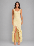 Charlotte | Women's Sleeveless Maxi Dress | Ruffle Hem · Eltrendio