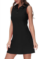 Nancy | Women's Sleeveless Polo Mini Dress | Zip Collar Going Out · Eltrendio