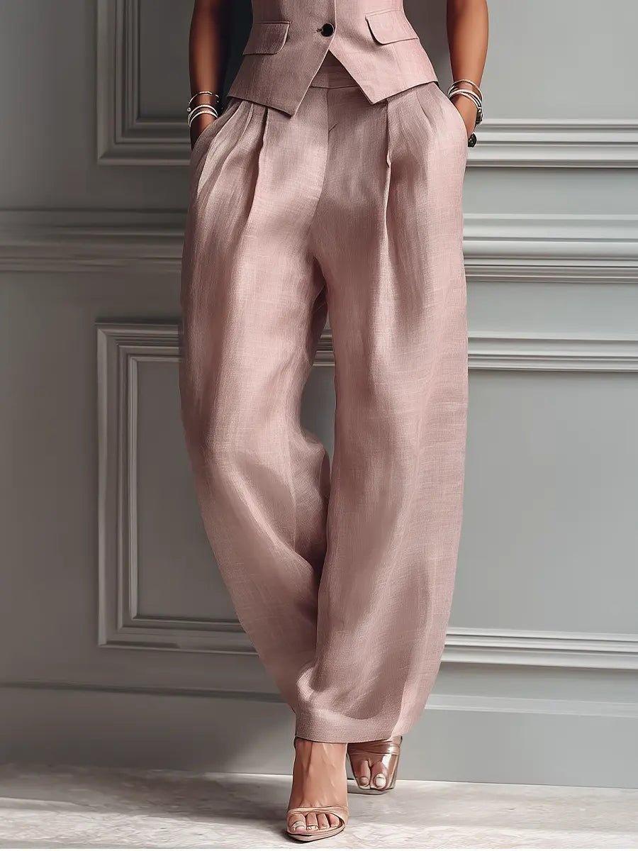 Charlotte | Women's Sleeveless Two-Piece Set | Waistcoat Trousers · Eltrendio